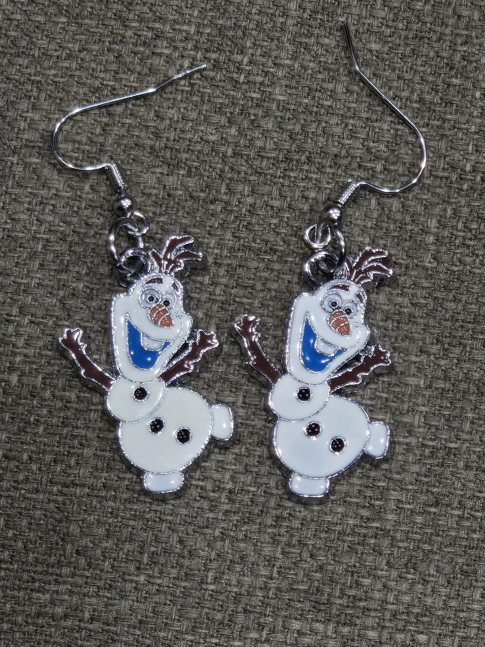 Olaf Snowman Dangle Earrings Disney Frozen